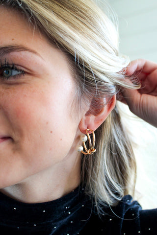 Sweet Sentiments Hoop Earrings • Gold