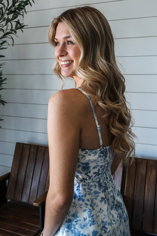 The Perfect Ending Floral Maxi • Blue