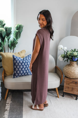 Thinking Of You T-shirt Dress • Cocoa - FINAL SALE