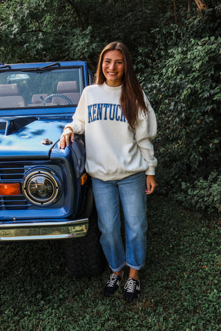 Bluegrass State Mock Neck Sweatshirt • Ivory