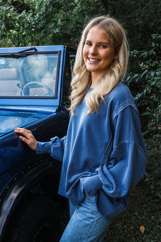 Finley Crewneck Pullover • Denim