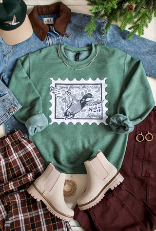 Lonely Hunting Wives Club Graphic Sweatshirt • Green