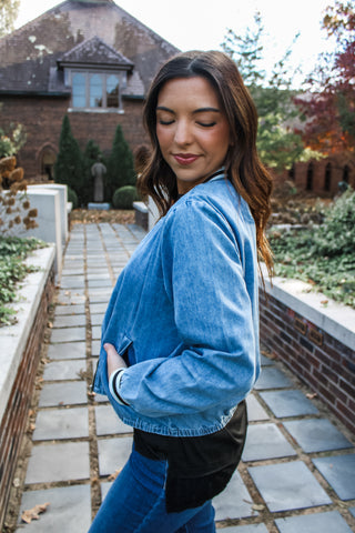 Beckett Denim Bomber Jacket • Light Wash