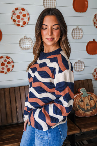Fall Sweet Fall • Navy Multi