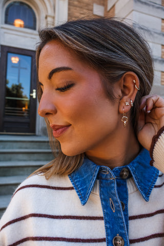 Linked Together Dangle Earrings • Gold