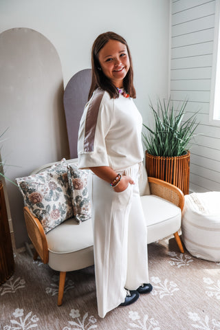 City Chic Pant Set • Cream