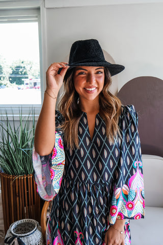 Fall Frenzy 18 • Black Satin Printed Mini - FINAL SALE