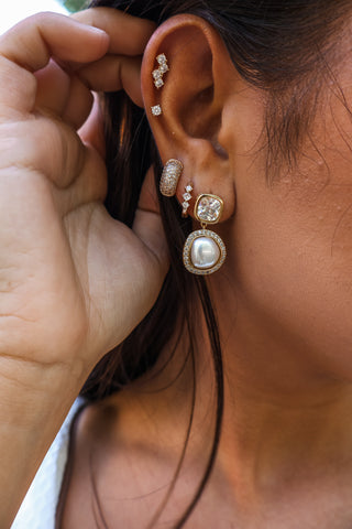 Pretty + Polished pearl earrings