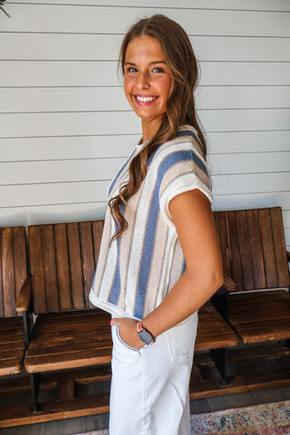 Coastal Currents • Blue Stripe - FINAL SALE