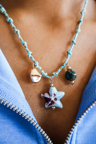 Island Breeze Braided Necklace • Turquoise