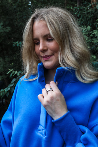 Aspen Snap Button Pullover • Blue