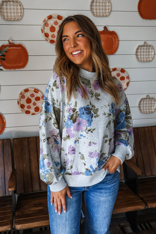Garden Romance Pullover • Heather Grey