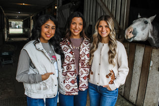 Horsing Around Sweater Cardigan  • Cream