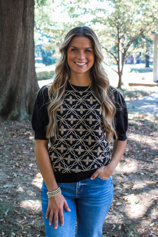 Elegant Beauty Embroidered Top • Black - FINAL SALE