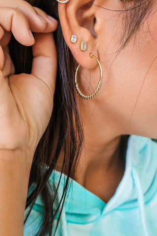 Twist Of Fate Hoop Earrings • Gold