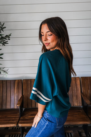 Sideline Stripes • Deep Teal