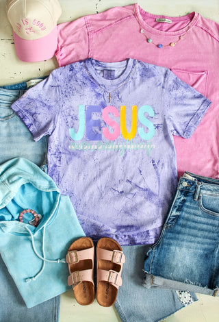 Jesus Over Everything Graphic Tee • Amethyst