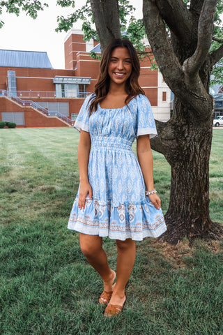 Sweet Promises Paisley Dress • Blue