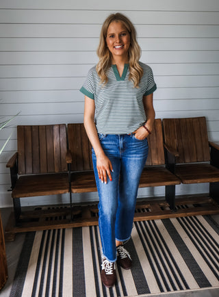 Fast Forward • Sage Stripe