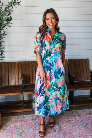 Paradise Found Printed Midi