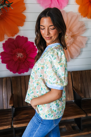 Fresh Floral Meadow • Yellow/Blue