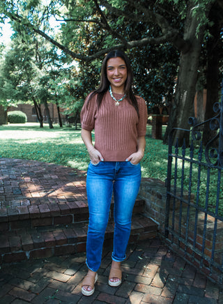 Cable Cutie sweater • spice - FINAL SALE