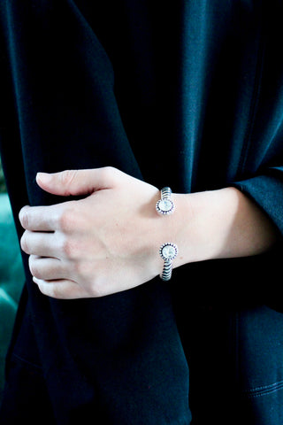 Silver & Shine Bangle Bracelet