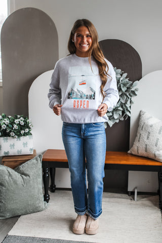 Aspen Graphic Sweatshirt • Ash Grey