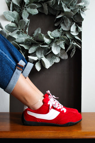 In The Lane Sneaker • Red/White
