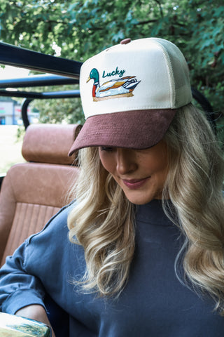 Lucky Duck Trucker Hat • Brown