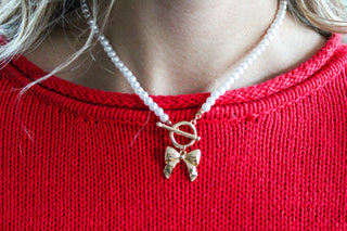 Pretty In Pearls Necklace • Gold