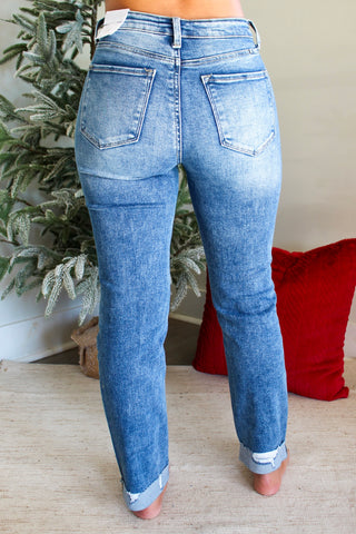 Kass Slim Straight Jean • Light Wash'