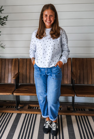 Parker Dotted Pullover • Ash Grey