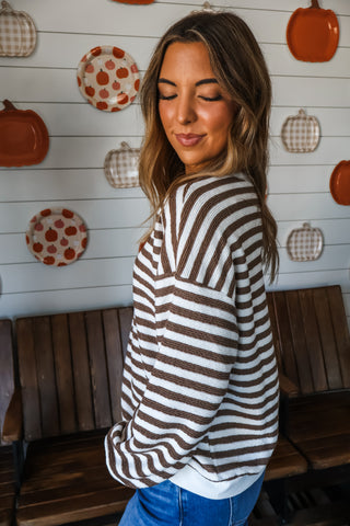 Keep Me Posted Stripes • Brown