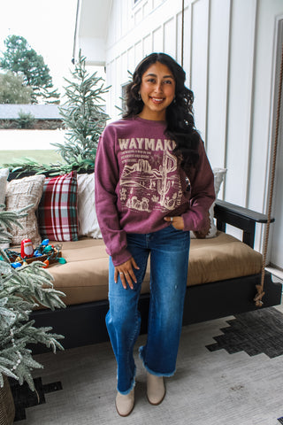 Waymaker Graphic Sweatshirt • Heather Wine