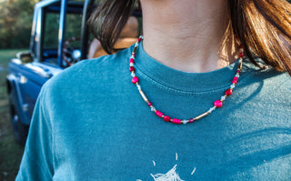 Love & Joy Beaded Necklace • Red