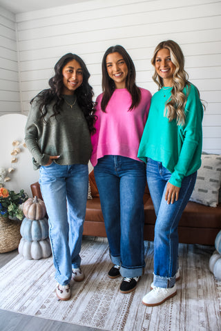 Good Feels Pullover • Olive - FINAL SALE