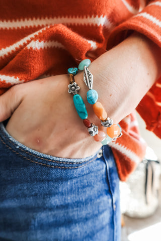 Western Chic Beaded Wrap Bracelet • Multi - FINAL SALE