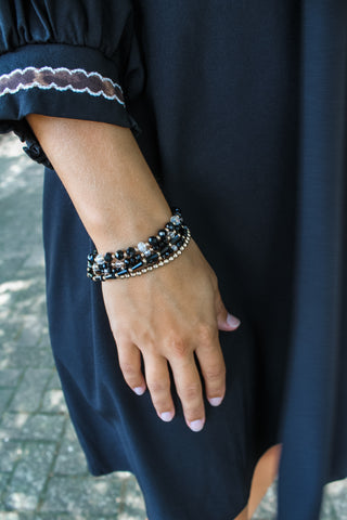 Here & Now beaded bracelet • black multi