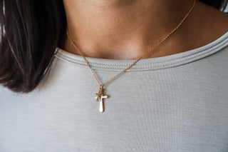 Everlasting Life Cross Necklace • Gold