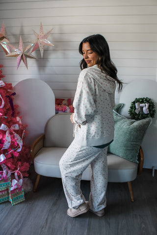 Winter Wishes Floral Pants • Cream