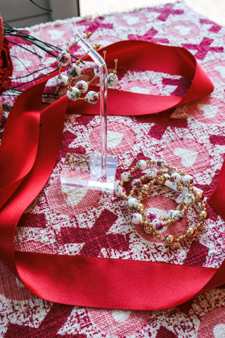 Secret Garden Hoop Earrings • White Multi