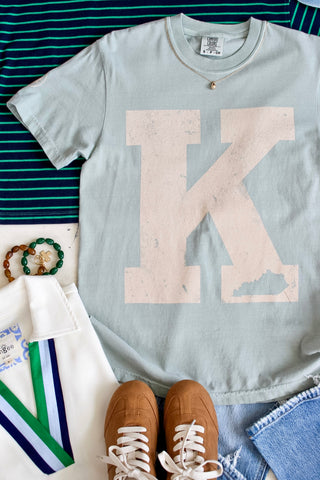 K Is For Kentucky Graphic Tee • Sage