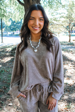 Need It Now Pullover • Mocha - FINAL SALE