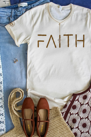 A Simple Faith Graphic Tee • Cream