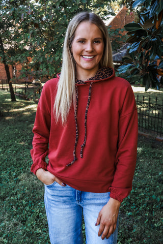 Fiercely Fun Pullover Hoodie • Brick Red