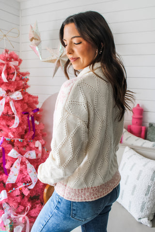 Snow Place Like Home • Cream/Pink