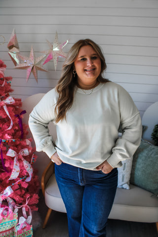 Festive Favorite Pullover • Wheat - PLUS