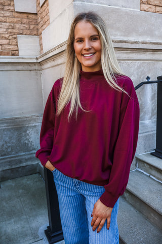 Elevated Edit Pullover • Wine