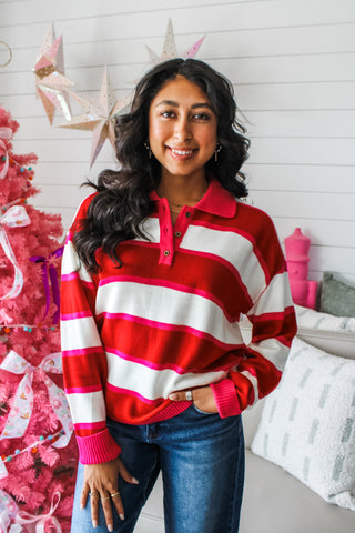 Candy Cane Lane • Pink/Red